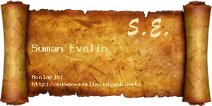 Suman Evelin névjegykártya
